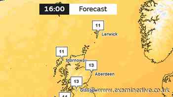 Met Office forecasts 21C heat for seven areas on Thursday - full list