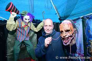 Zwickauer verwandelt Hof und Garten in kostenlose Halloween-Horrorshow