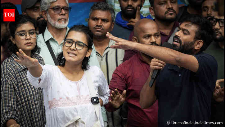 'Stop it, get lost': Chaos erupts at CJP's Abhijeet Dipke, Neha Bora's joint presser - video