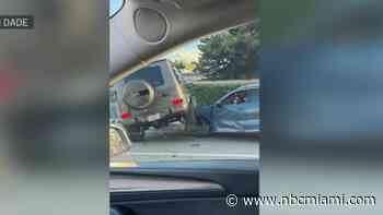 Video shows moments before crash that left G-Wagon on top of SUV in Hollywood