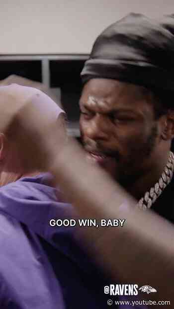 Lamar Jackson was hype for the win vs the Falcons 🔥🔥 #lamarjackson #ravens