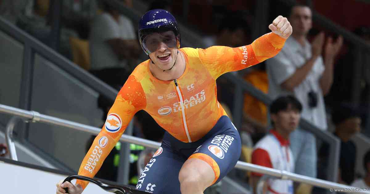 Harrie Lavreysen als eerste renner ooit voor de vijfde keer wereldkampioen op de keirin