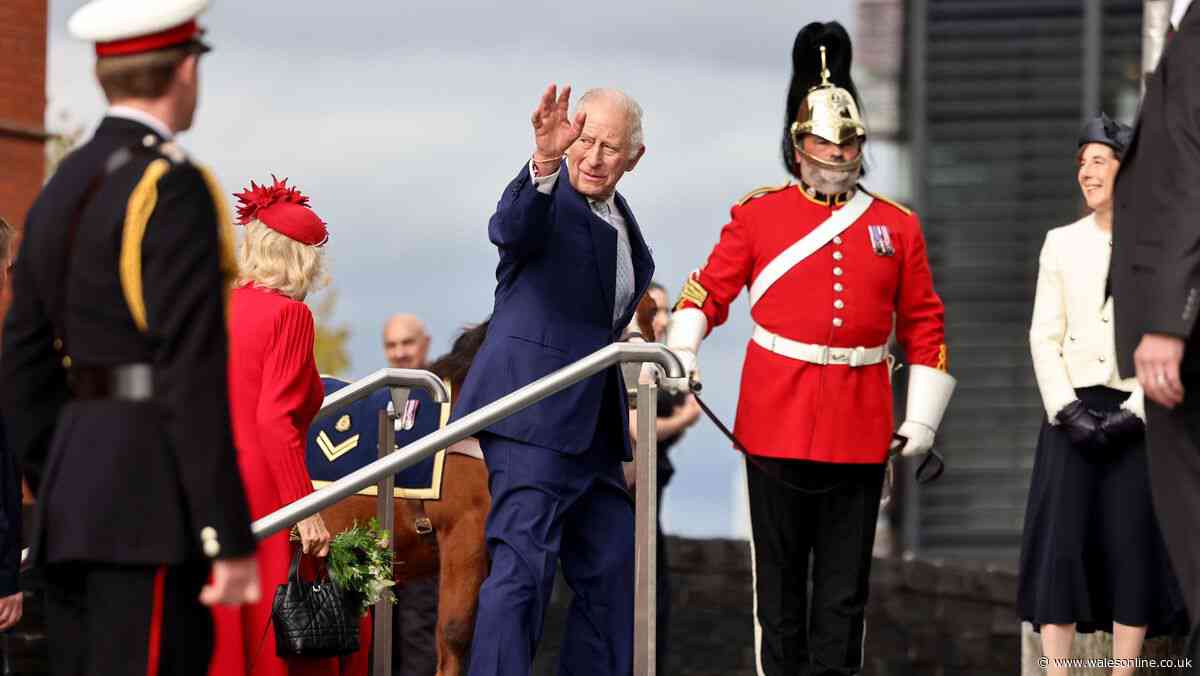 Protests and high security as King Charles and Queen Camilla visit Cardiff