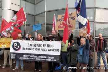 Former Rockstar Games staff hold rally outside employment tribunal