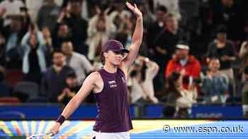Swiatek advances at Wuhan Open to boost WTA Finals bid