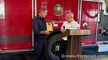 Off-duty Mass. firefighter honored for saving man’s life during 5-alarm fire