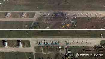 Satellitenbilder zeigen Schäden: Kiew: Sechs russische Jagdbomber auf Flugplatz angegriffen