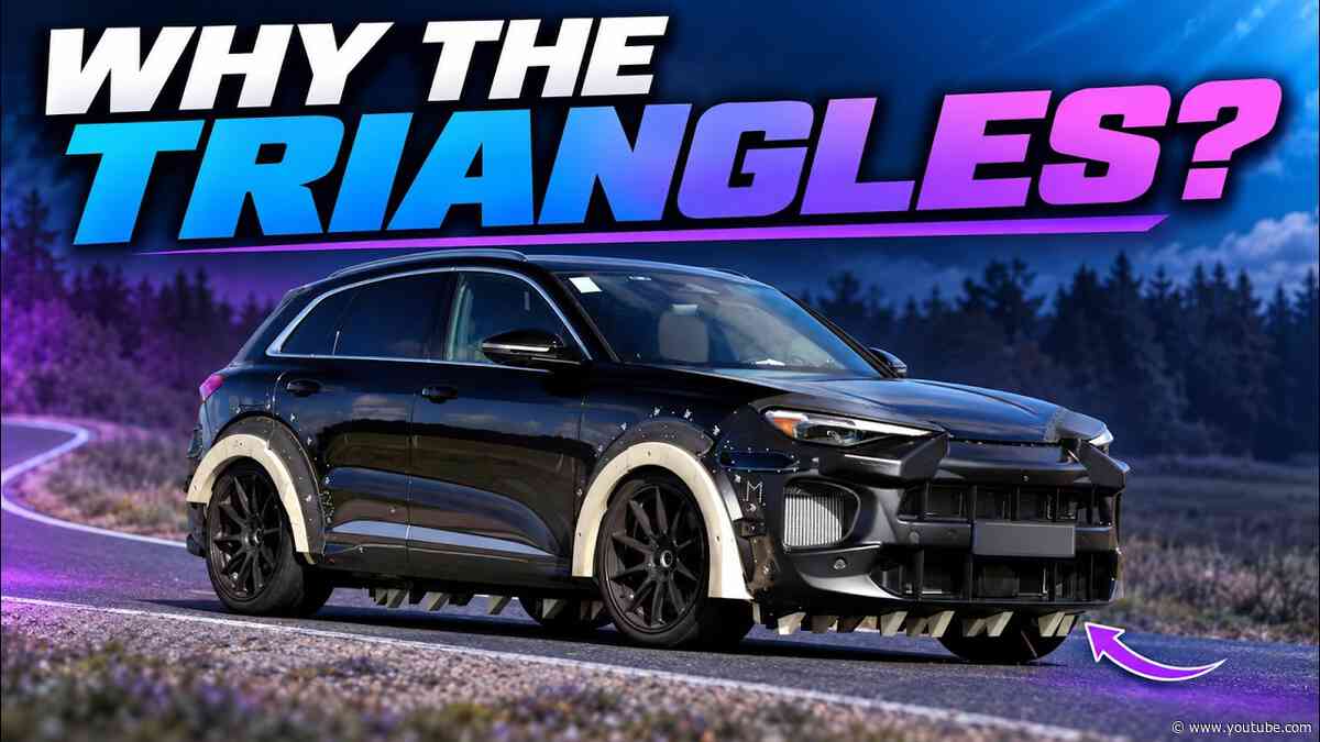 Porsche's Gas Macan Spotted Testing, But What's With All The Triangles?