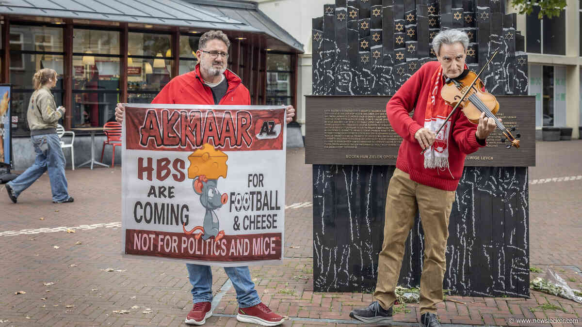 Geweigerde Israëlische voetbalfans maken muziek bij monument voor weggevoerde Joden in Alkmaar: ’Zeg gewoon eerlijk dat je ons niet wilt’
