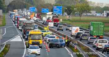 Kop-staartbotsing op A59 bij Waspik, bestuurders ongedeerd