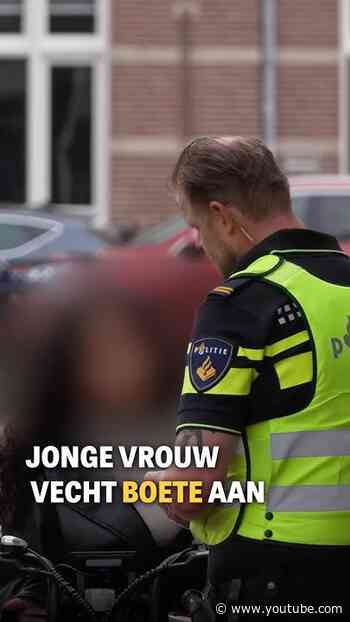 Jonge vrouw vecht boete aan