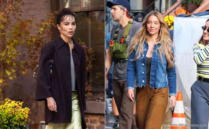 Sydney and Zoe on set