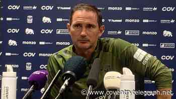Pressure, De Zerbi and 'clear' analysis - inside Frank Lampard's Coventry City press conference