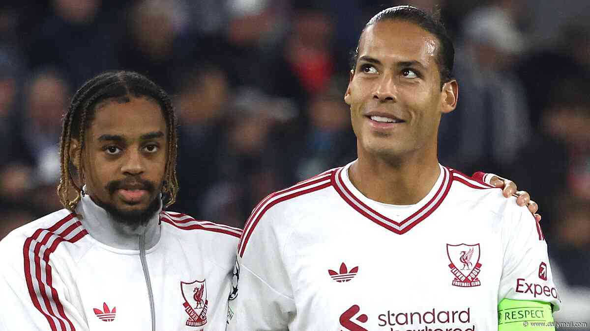 Virgil van Dijk insists 'introverted' Bradley Barcola's Champions League hat-trick will 'help him so much' - as Liverpool captain reveals advice for dealing with big price tag