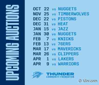 Thunder Community Foundation announces community auction dates for 2026-2027 season