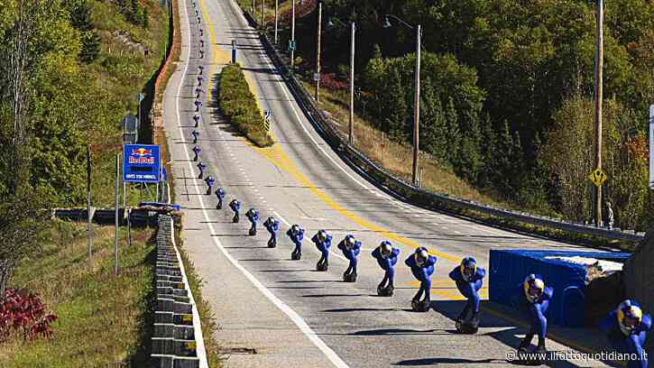 In piedi su uno skateboard a oltre 150 km/h: il video del nuovo record del mondo di Diego Poncelet