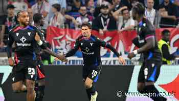 Lyon vs. Crystal Palace LIVE: Europa League updates as Palace pull goal back after break
