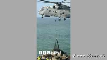 Historic cannons airlifted for restoration