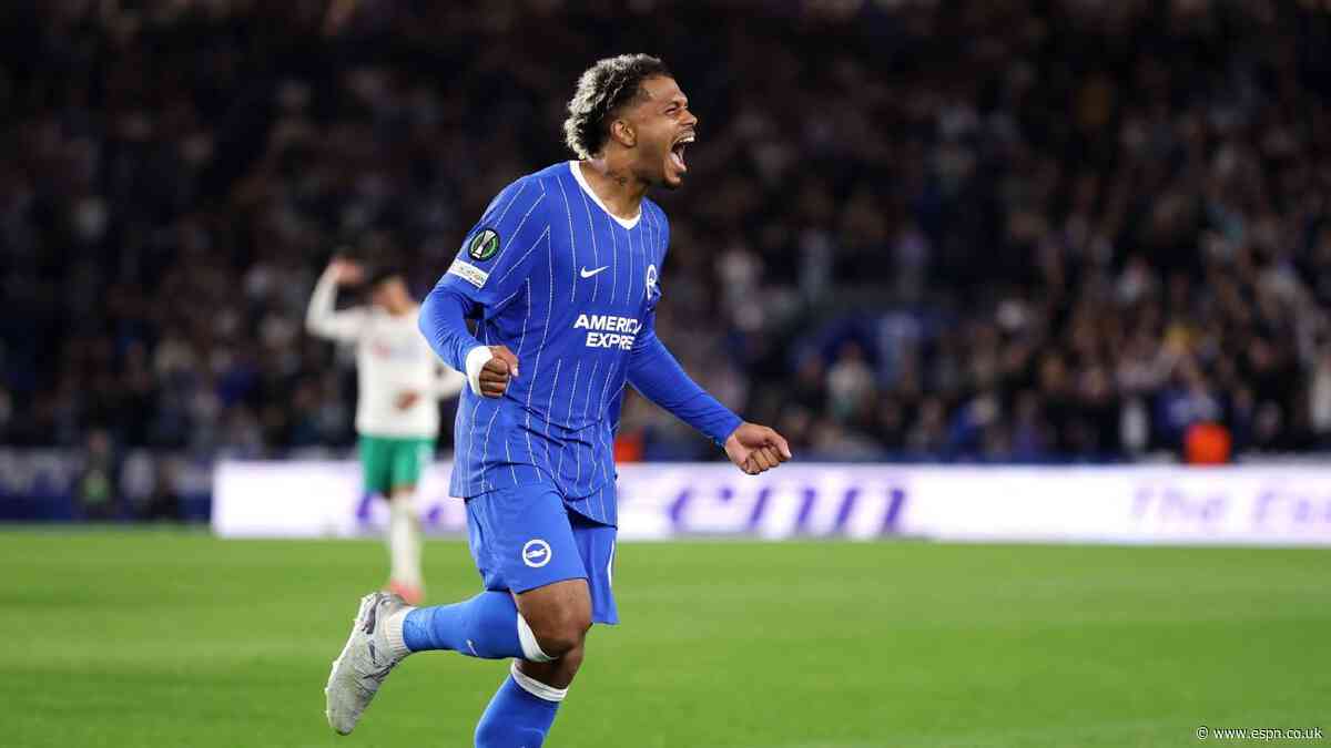 Brighton vs. Kauno Zligiris LIVE: Conference League updates as Rutter, Hinshelwood score for hosts