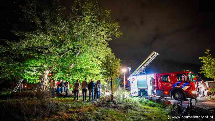 Brand in monumentale boom in Eindhoven houdt brandweer al uren bezig
