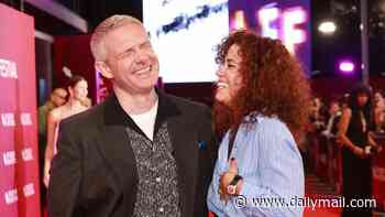 Martin Freeman, 55, makes a rare appearance with girlfriend Rachel Mariam, 32, as the loved-up pair giggle together at A Long Winter premiere during the BFI London Film Festival