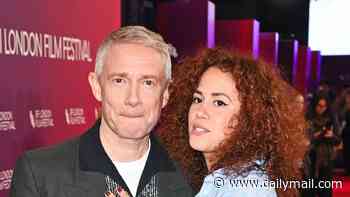 Martin Freeman is married! Sherlock star, 55, secretly ties the knot with actress Rachel Benaissa, 32, after six years together as she shows off her diamond ring on the red carpet