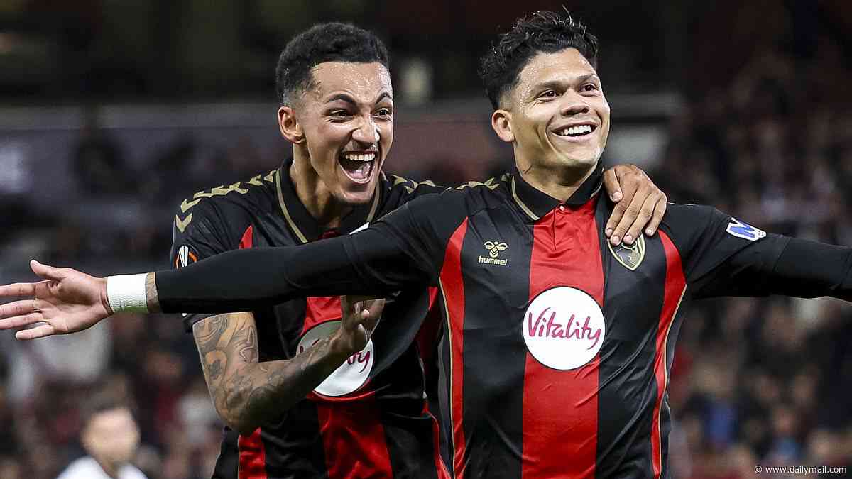 Cherries on top! Bournemouth make Euro history as Sunderland score last-gasp winner and Brighton enjoy easy win... but Crystal Palace fall to defeat in five-goal thriller against Lyon