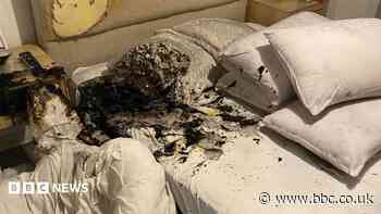 Firefighters issue warning after candle sparks blaze