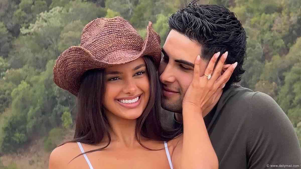 Aussie model Jessica Bader flashes massive diamond ring worth $100k as she announces engagement to Adam Arias