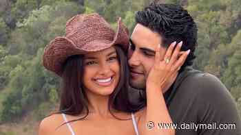 Aussie model Jessica Bader flashes massive diamond ring worth $100k as she announces engagement to Adam Arias
