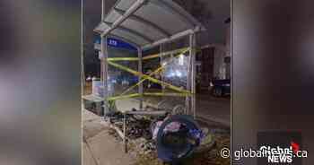 Young father killed when motorcycle crashes into Edmonton bus shelter