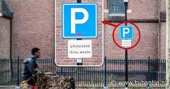 Parkeren voor (t)rouwauto: deze parkeerplaats gaat viraal door efficiënt bord