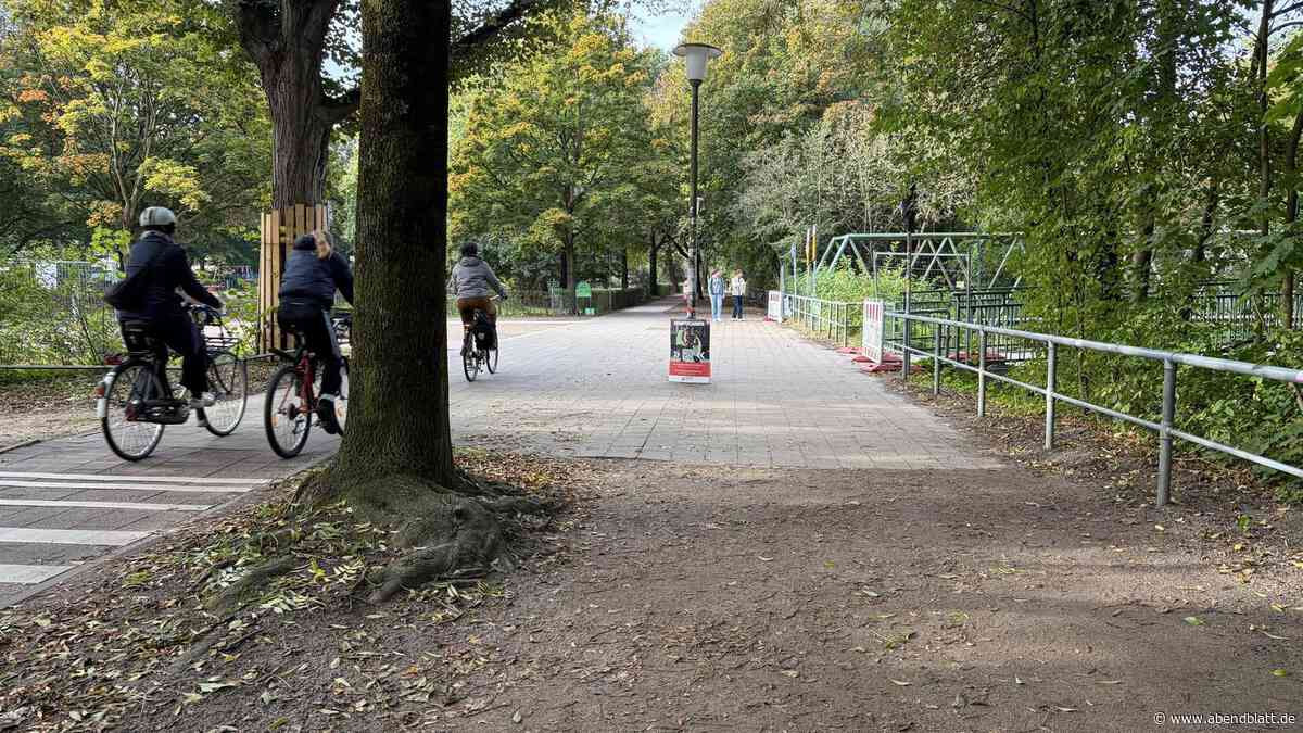 Radfahrer müssen stoppen: Am Isebekkanal bekommen Fußgänger extra Zebrastreifen