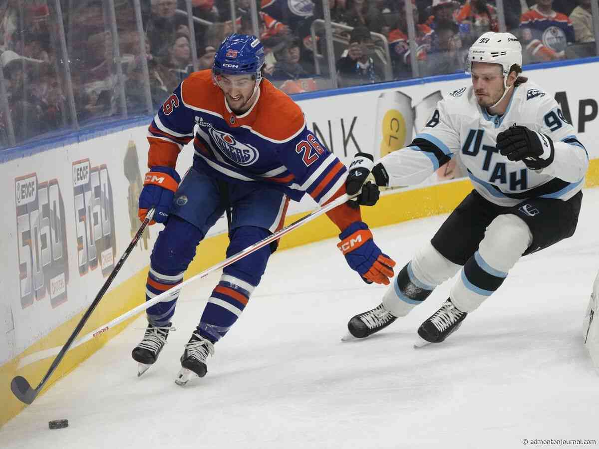 Edmonton Oilers offence stuck in ice age in loss to Utah Mammoth