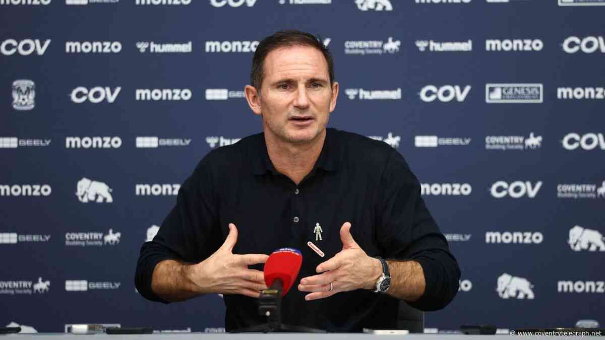 Frank Lampard delivers Coventry City injury update ahead of Tottenham clash