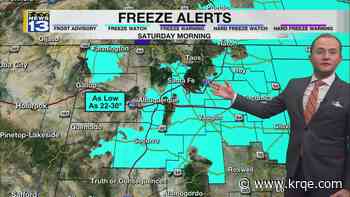 High winds continue overnight as freezing temperatures move into New Mexico