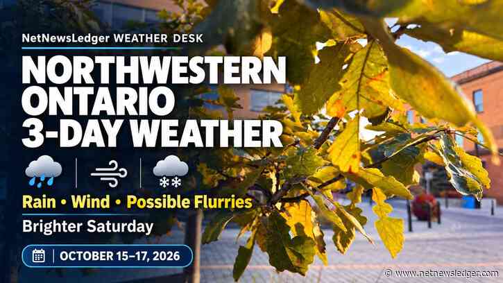 Northwestern Ontario Weather: Rain, 70 km/h Gusts and Flurries Before a Sunny Saturday