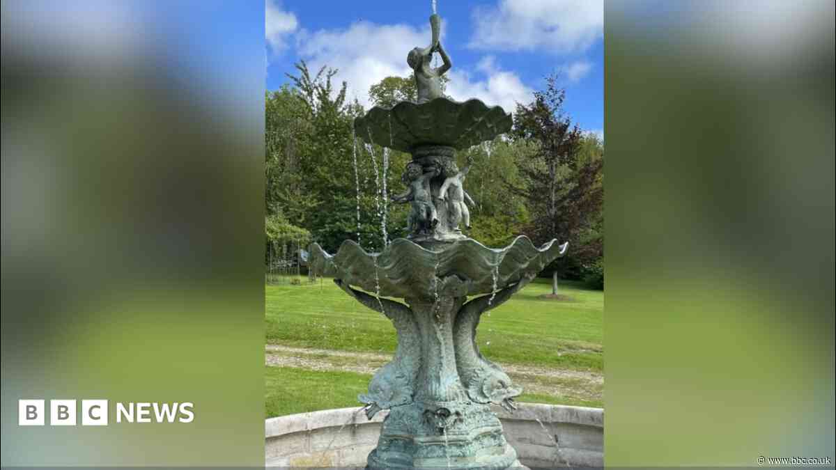 Theft of 'unique' £10k fountain investigated