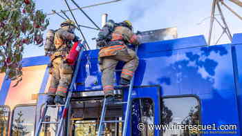 Photo of the Week: Ore. firefighters extinguish battery fire atop light rail train