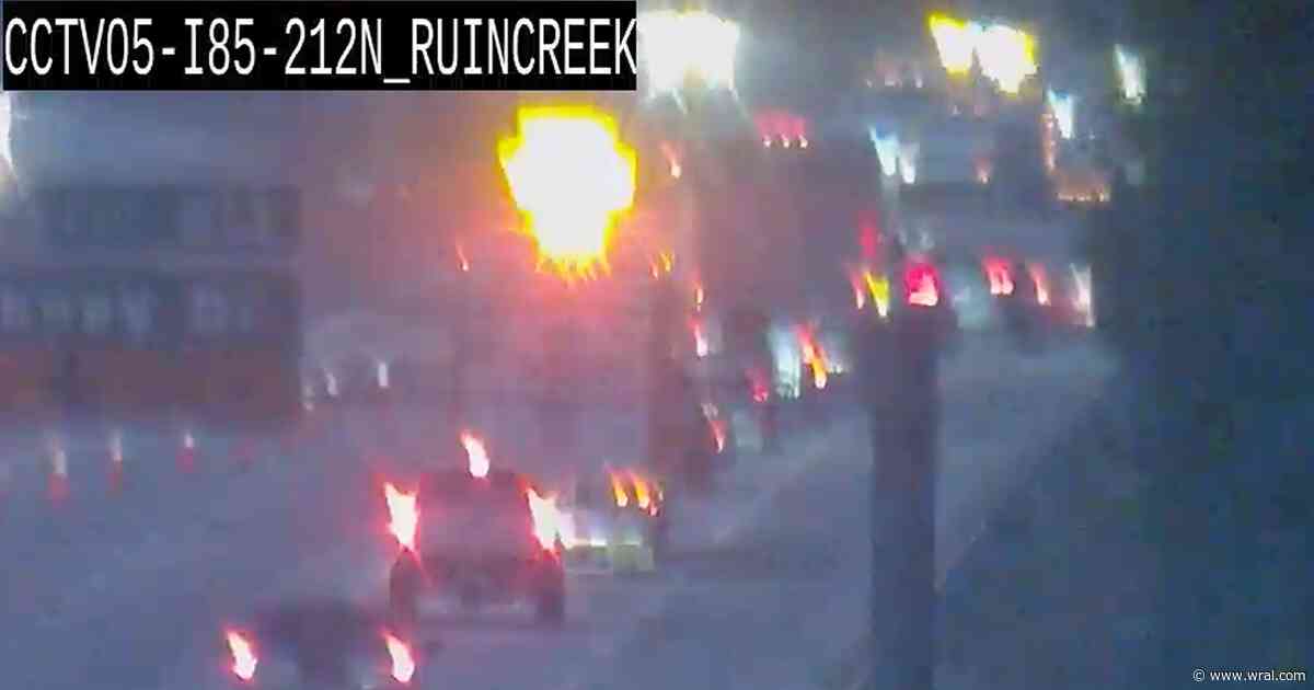 Part of I-85, Dabney Drive closed in Henderson after crash damages overpass