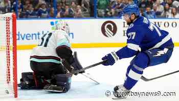 Victor Hedman's goal 2:07 into overtime lifts Lightning past Kraken 4-3