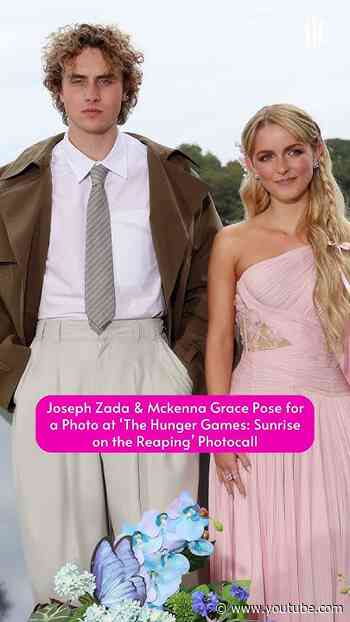 Joseph Zada and Mckenna Grace at ‘The Hunger Games: Sunrise on the Reaping’ photocall.(Getty Images)