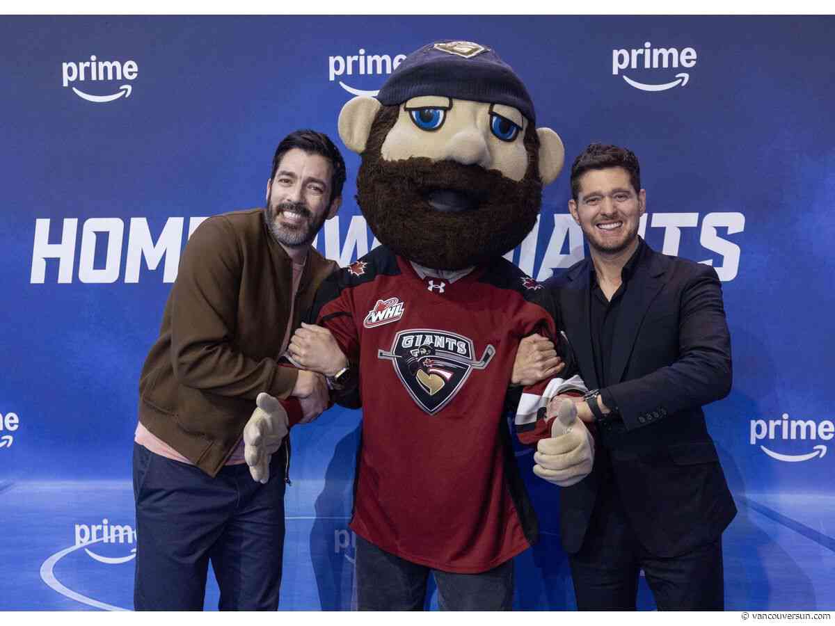 Michael Bublé and Property Brothers' Drew Scott in Langley to launch hockey reality series