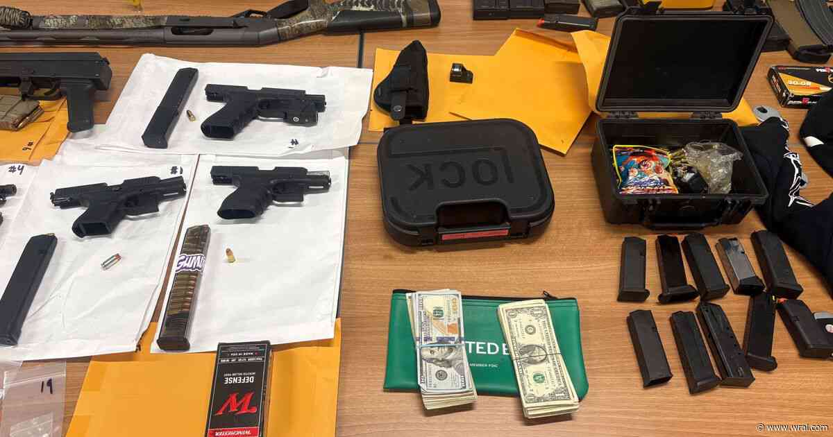 Police: 5 charged, guns seized after recent string of vehicle break-ins in Durham