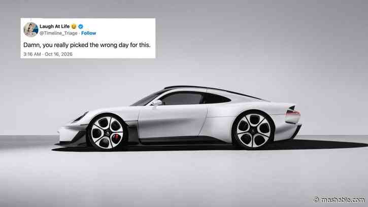 Porsche launched a car on flying Tesla day and the memes are incredible