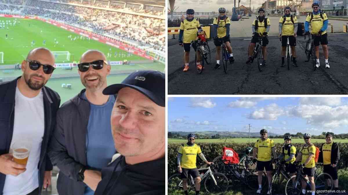 Middlesbrough friends cycle from Blackpool to Riverside Stadium in memory of 'one of a kind' Chris