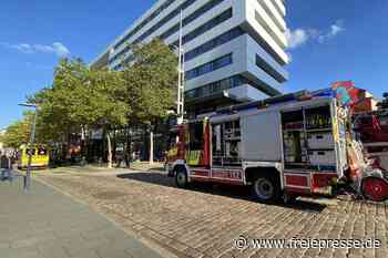 Feuerwehreinsatz am Rawema-Gebäude in Chemnitzer Innenstadt