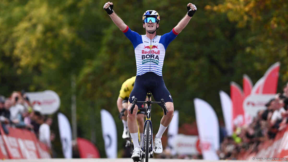 Mick van Dijke sprint in Eneco Tour naar eerste profzege: ’Hier was ik al ruim vijf jaar naar op zoek’