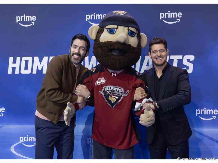 Michael Bublé and Property Brothers' Drew Scott stop by Langley to launch hockey TV series