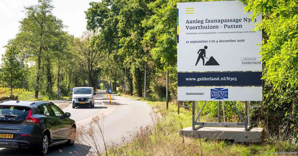 Meevaller voor verkeer in Putten, weg richting Voorthuizen komende twee weken tóch te gebruiken